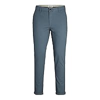 JACK & JONES Jpstmarco Jjfury ANA Noos Pantaloni Chino, Blu Porcellana