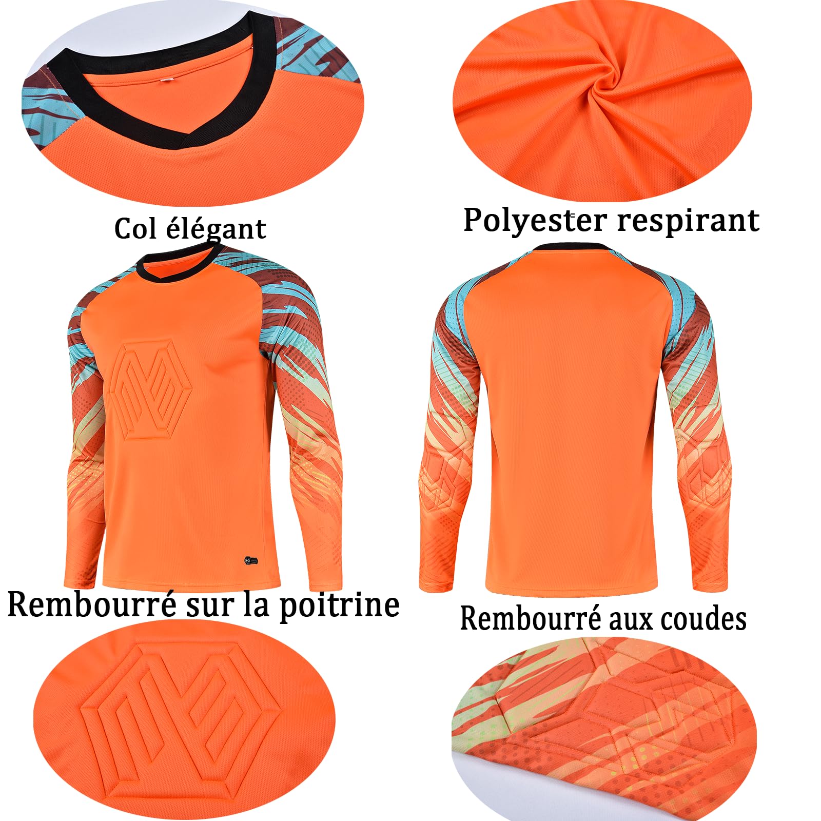 Maillot de Football Personnalisé Maillot Gardien de But Enfants Adultes Personnalisé avec Votre Nom Numéro de Logo D'équipe