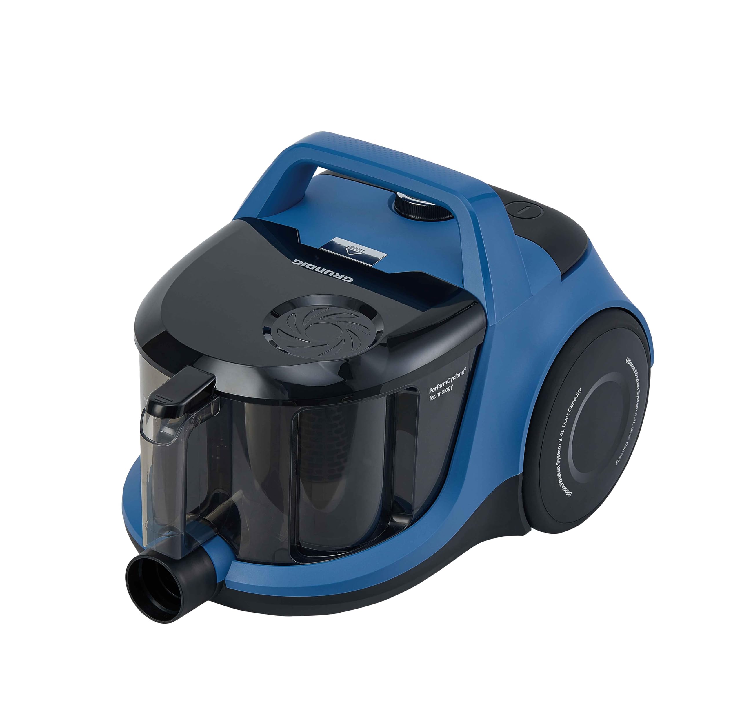 Grundig VCC 6570 Aspirador de Suelo Azul/Negro, 890 W, 3,4 litros
