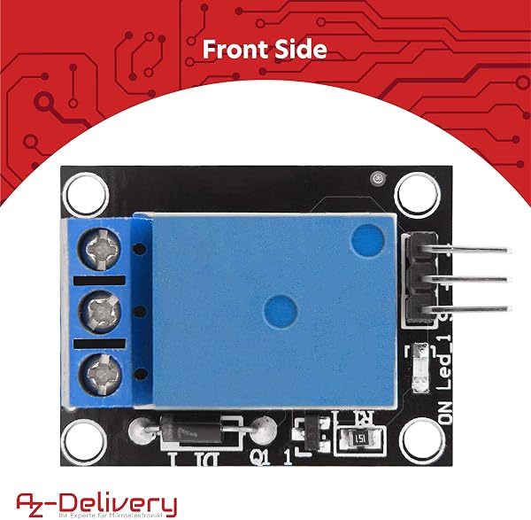 AZDelivery 5 x 1 Channel Relay Module 5V KY-019 High Level Trigger Compatible with Arduino and Raspberry Pi Including E-Book! - 2