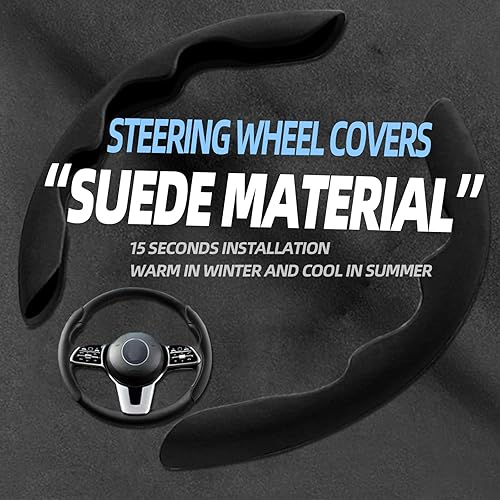 Miniatura 10 de Mtverver Funda antideslizante para volante de automóvil, protector segmentado, seguro y antideslizante, duradero, fácil de instalar, para volantes