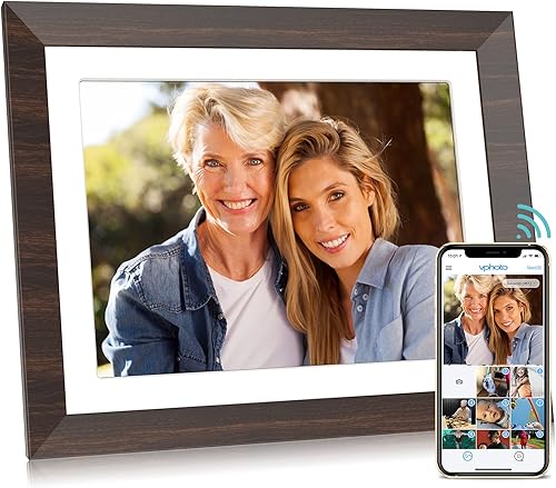 ZTSWKJ Marco de fotos digital 2K, marco de fotos electrónico inteligente WiFi de 11 pulgadas con pantalla táctil, altavoz de caja, sensor de