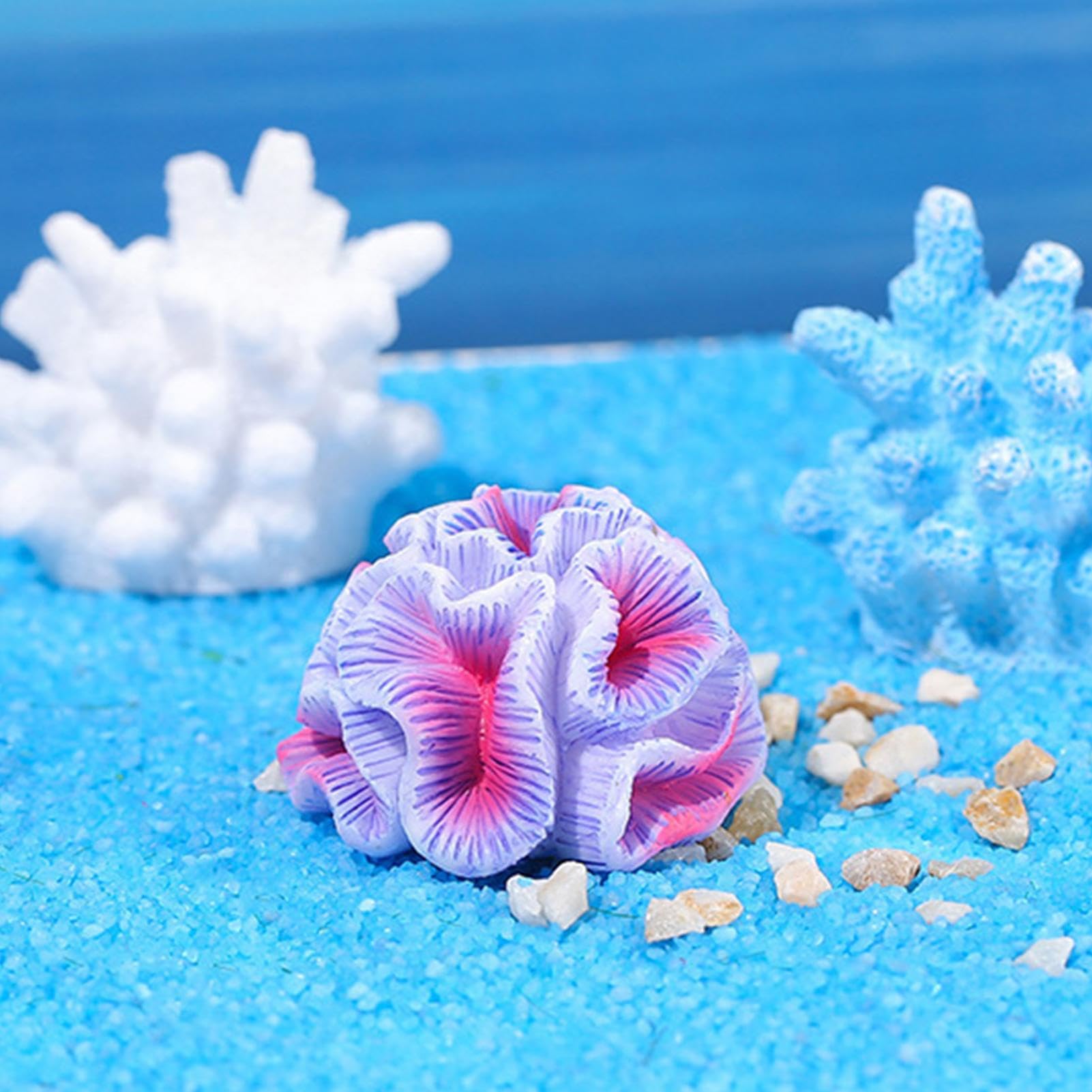 Corail de mer Artificiel pour travaux manuels, Petits coraux, décoration paysagère, décoration de Paysage pour Aquarium, Bureau, Terrarium d'animaux et