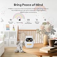 Vista 2 de Monitor de audio para bebés con batería recargable, walkie talkies para niños con conversación bidireccional y sonido claro, rango de 1000 pies