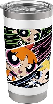 CN The Powerpuff Girls Action Shot Panels Stainless Steel Insulated Tumbler