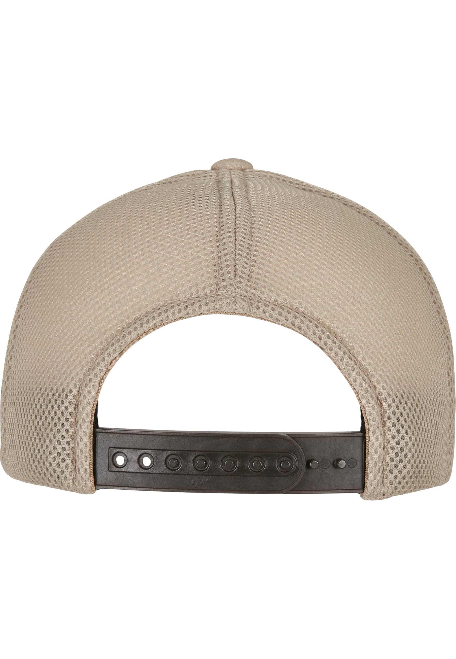 Flexfit Unisex Trucker Cap z elastycznym paskiem Flexfit, regulowany rozmiar dzięki zapięciu z tworzywa sztucznego Snapback, wygięty daszek, khaki, Rozmiar uniwersalny