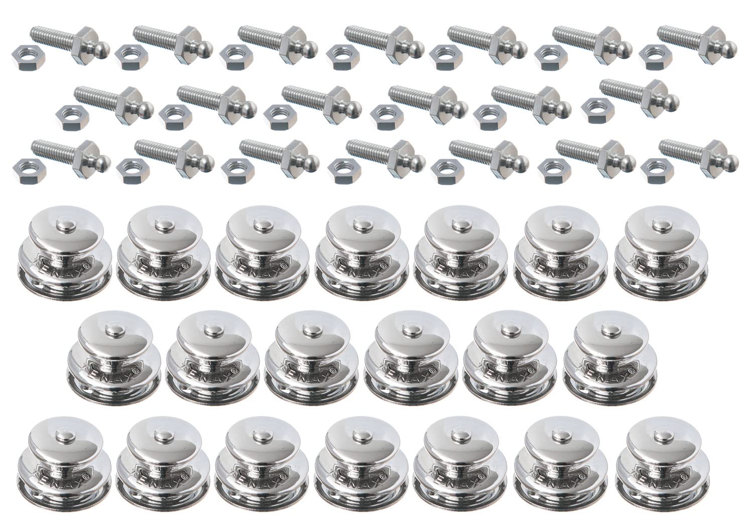 New Marine TENAX Upper Parts Large + M5 x 16 mm Threaded Screws Pack of 20, 20 tops + threaded screws M5 x 16 mm