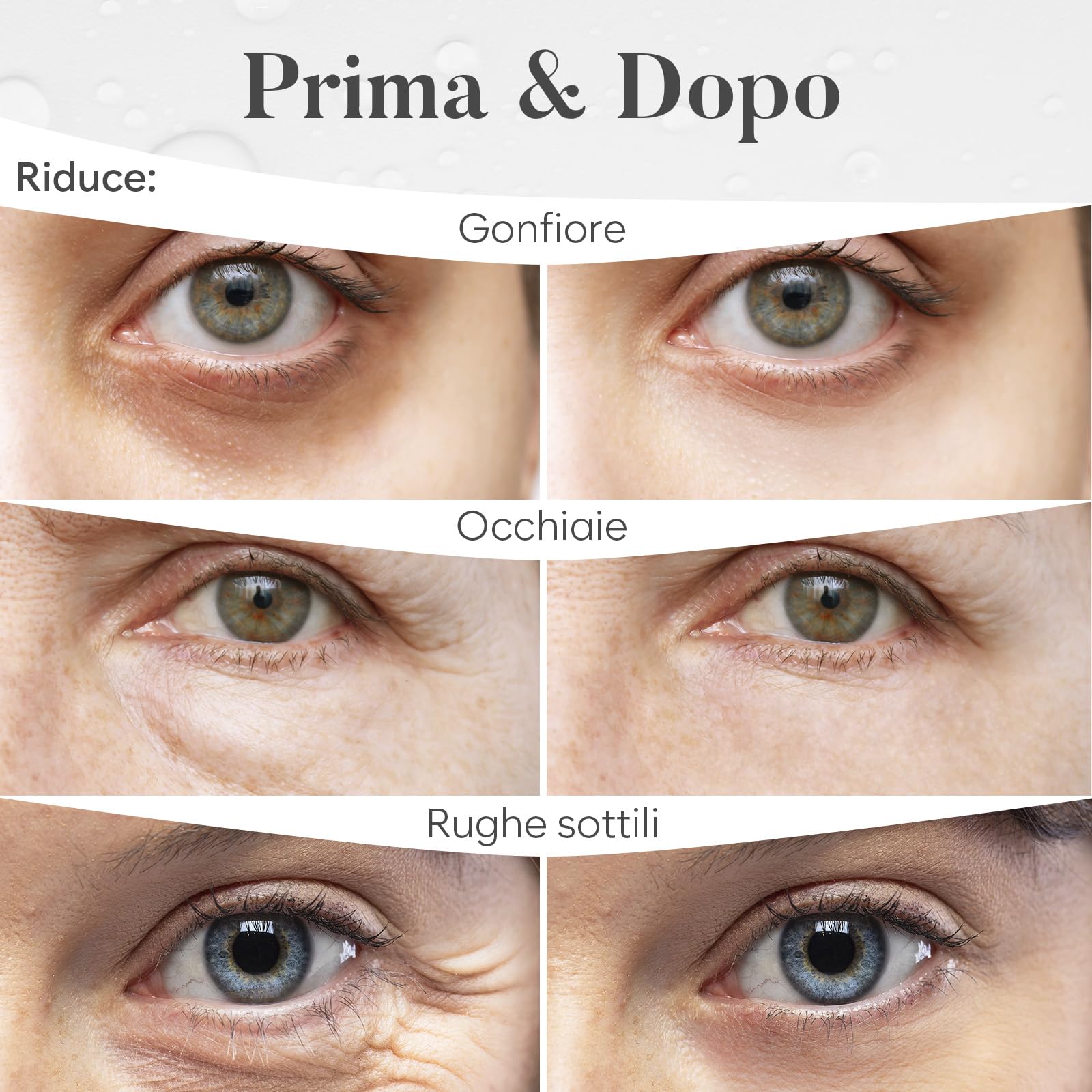 BLOOMORA Patch Occhi (30 paia, Mix Varietà) – Maschera Contorno Occhi con Collagene e Acido Ialuronico – Patch Occhiaie e Borse, Eye Mask Idratante