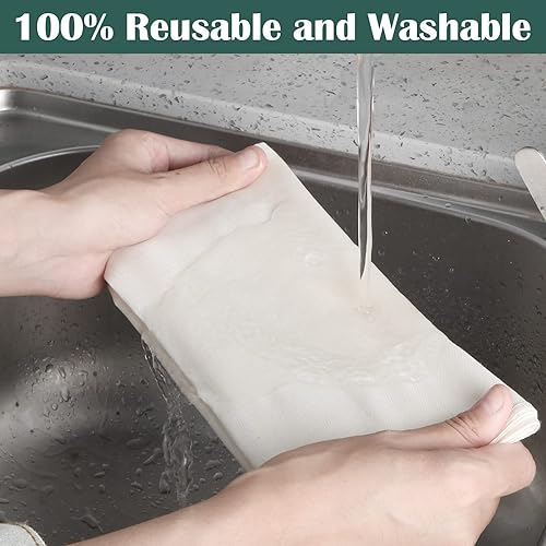 Miniatura 4 de Reginary - 24 piezas de paños de queso de 20 x 20 pulgadas a granel, grado 100, paño de queso con dobladillo para colar, de algodón sin blanquear