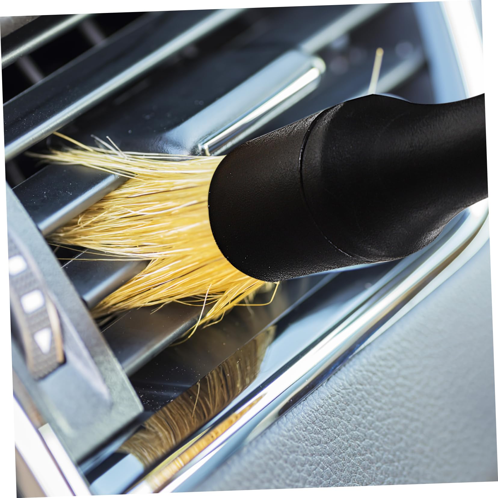 VALICLUD Kit de Nettoyage Intérieur de Voiture Poignée Confortable 3 Pièces avec Têtes de Brosse de Remplacement en Plastique Pp et Pet Design Professionnel pour Usage Professionnel