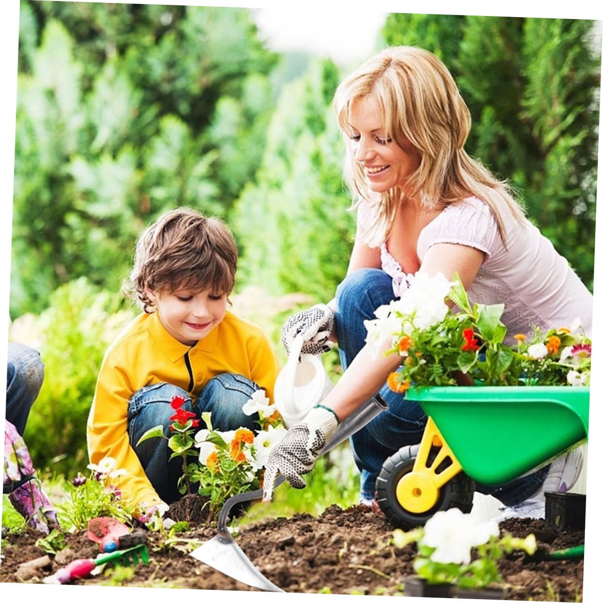 Kisangel Attrezzo Triangolare in Ferro Leggera e Multifunzione per Giardinaggio, per Trapianto e Dissodamento del Terreno in Casa e Giardino