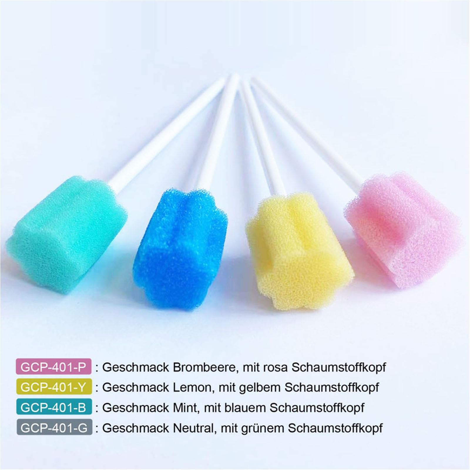 250 Stück Mundpflegestäbchen, Einweg Mundstäbchen zur pflege, Mundpflegeschwamm Tupfer mit geschmack für Reinigung in Zahnkliniken, Geeignet für ältere Menschen, Säuglinge usw. (Neutral)