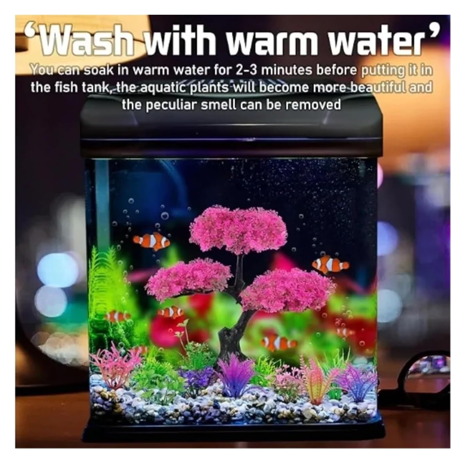Plantas de Acuario Artificiales, Decoración Artificial de Las Malas Hierbas del Agua Tanque Peces Acuario ABS Multicolor