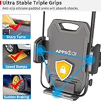 Vista 7 de APPS2Car Soporte de teléfono para ranura de CD resistente con diseño de operación con una mano, soporte para teléfono de coche manos libres