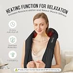 Massager sans fil de cou, Masseuse de cou et dos Shiatsu rechargeables avec massage à l'épaule pour le dos à la chaleur,Leg, Muscle du corps,Masseuses portatives Idéal Choix Cadeau mère pour papa Maman Amis
