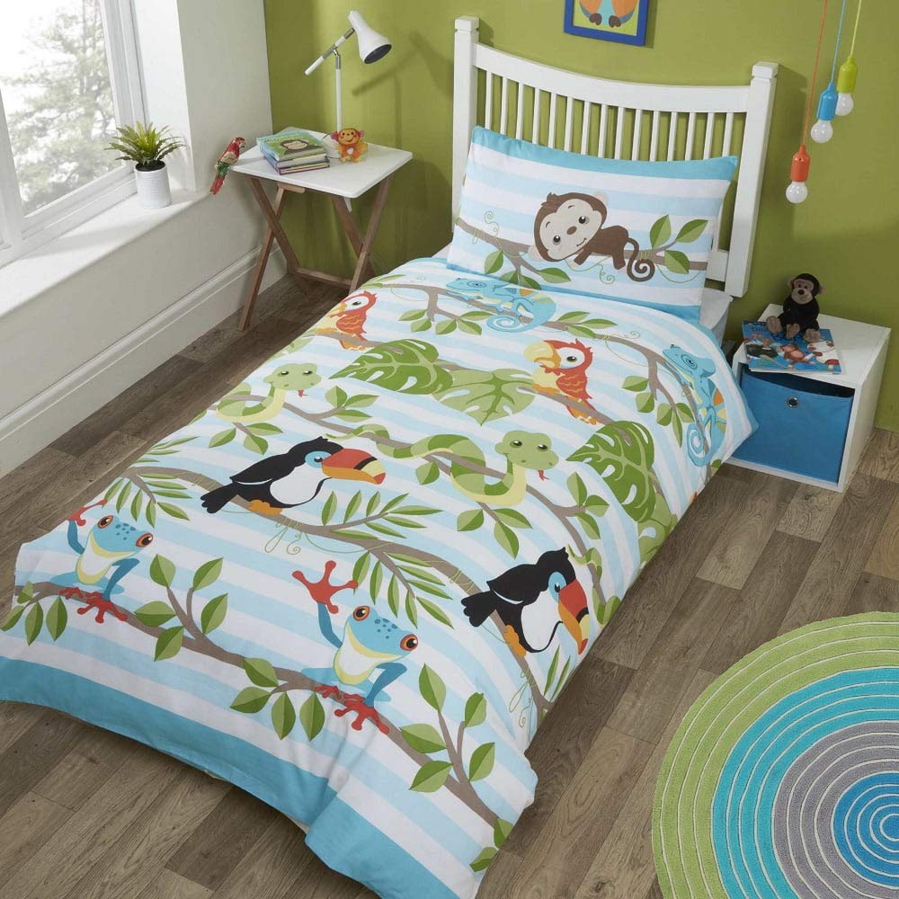 Rapport Home Polycotton Duvet Cover Set - Single - Blue