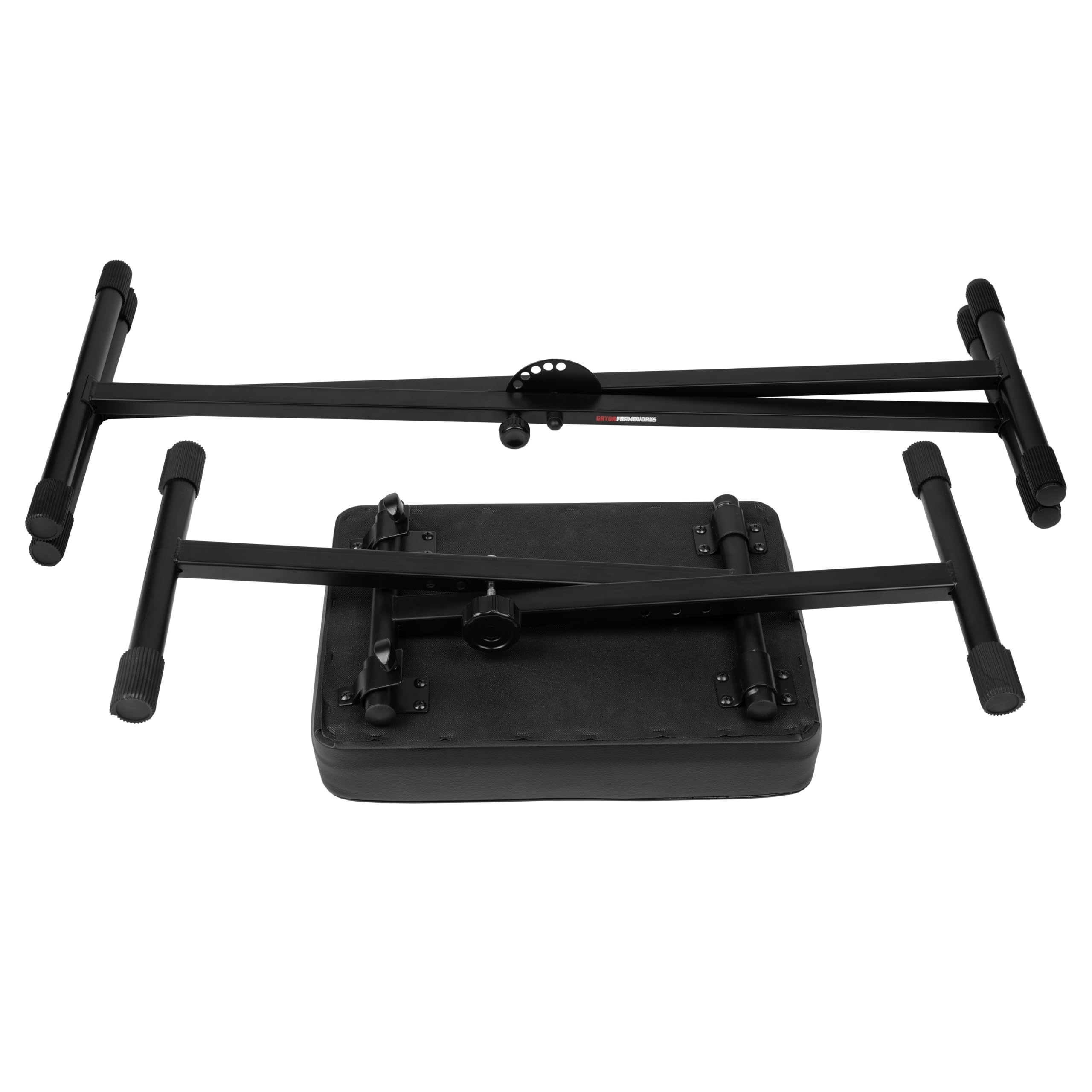 Gator Frameworks Kompakte und klappbare Keyboard-Bank und X-Stand Set; (GFW-KEYBENCH-Set)
