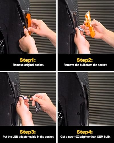 Miniatura 5 de NEIFILES Luces LED blancas con marcador lateral para Chevy Camaro 2016-2023, parachoques delantero y trasero, lámparas ahumadas, lente ahumada,