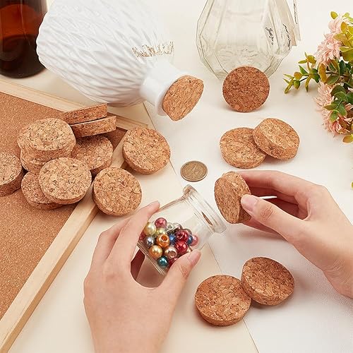 Miniatura 3 de BENECREAT 20 tapones de corcho cónicos, tapones de corcho de madera duraderos para botellas de vino, cerveza, vidrio y proyectos de manualidades,