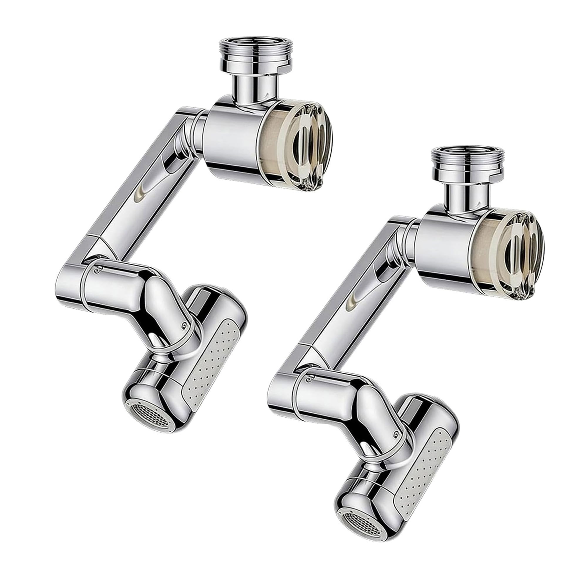 1080 Rotating Faucet Extender, Prolunga per Rubinetto Girevole, 4 Modalità di Erogazione dell'Acqua e Filtro Integrato, Doccetta Regolabile per Lavello, Ideale per Cucina e Bagno (2pcs)