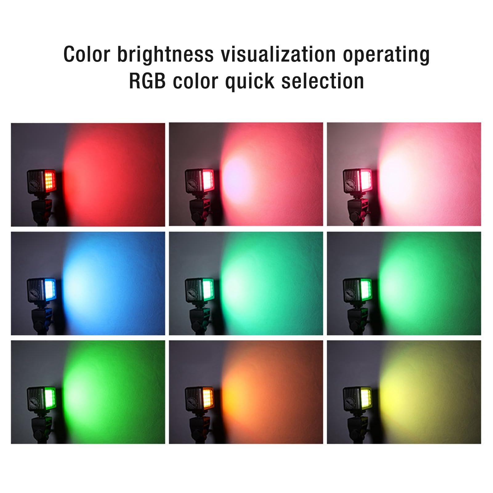 Luce LED per fotocamera, impermeabile fino a 40 m, luce video subacquea RGB con temperatura colore regolabile da 2700 K a 5600 K, portatile, dotata di 40 led, ideale per streaming