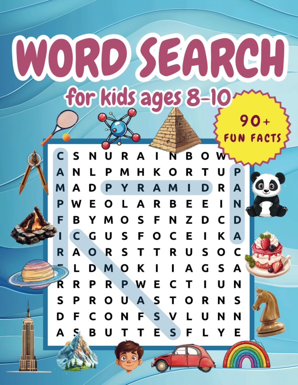 Word Search for Kids Ages 8-10: Fun Adventure with 90+ Puzzles and Interesting Facts to Improve Spelling and Vocabulary Skills