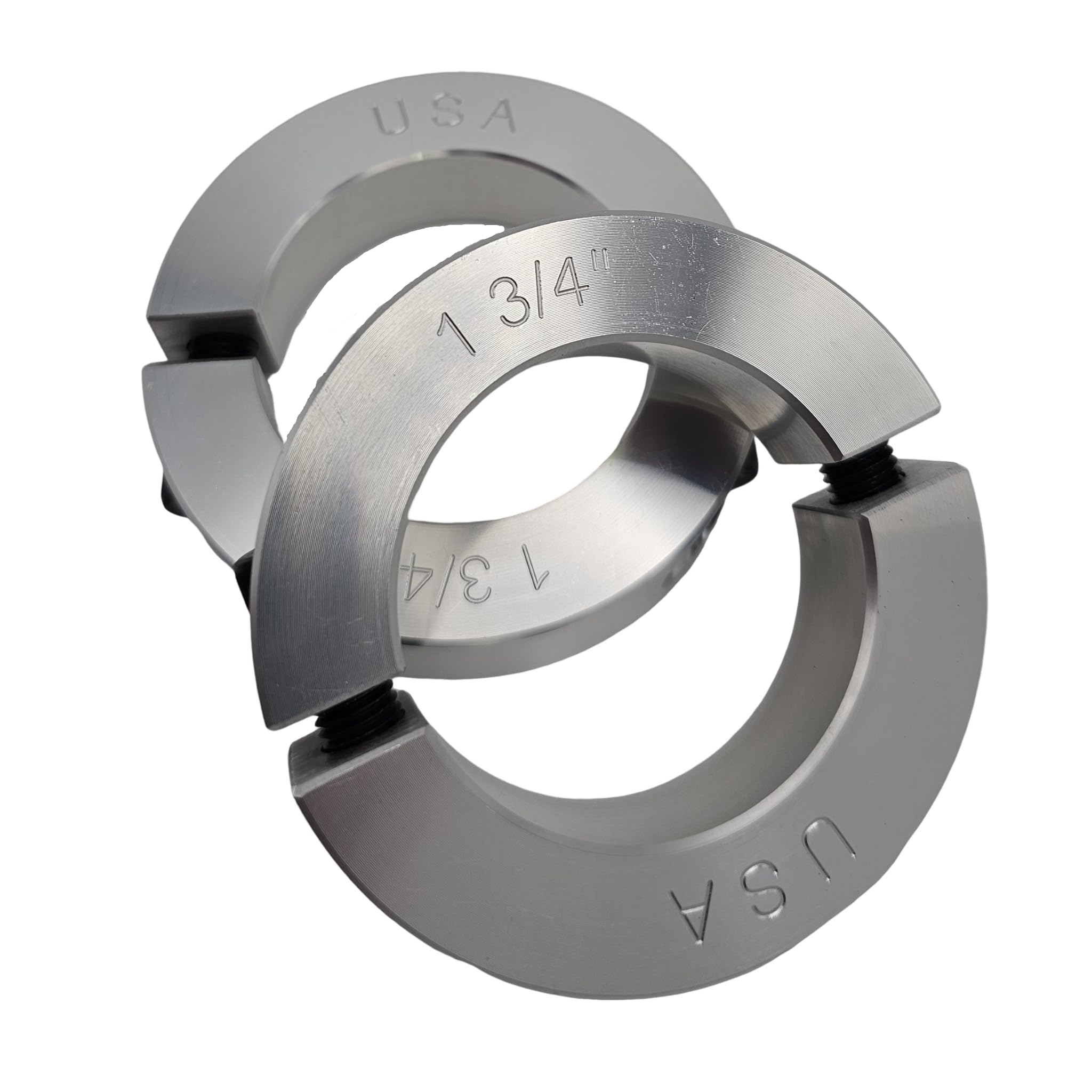 Coastal Shaft Collars1.75" Bore Diameter - Clamping Two Piece Shaft Collar - 2024 Aluminum (2 Pack)