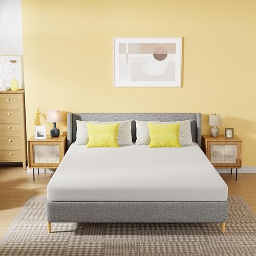 Miniatura 3 de PayLessHere - Colchón de espuma viscoelástica con gel, 6 pulgadas, tamaño california king, con certificación CertiPUR-US, sin fibra de vidrio, cama