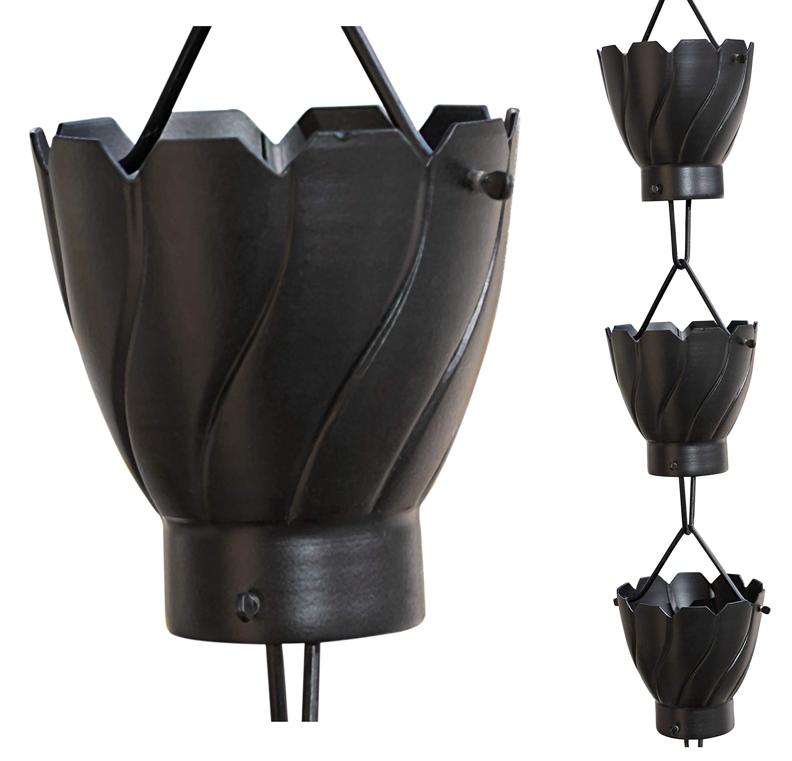 Monarch Rain Chains19435 Monarch Aluminum Extra Large Akira Rain Chain, 8-1/2 Feet Length