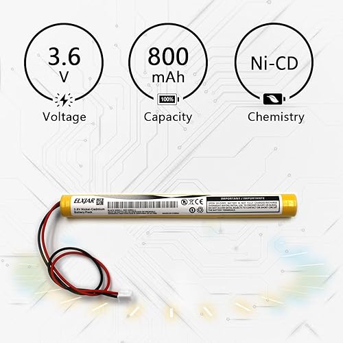 Miniatura 4 de elxjar Paquete de 5 baterías de repuesto para señal de salida de emergencia 026-186 OSA-191 Teig T26000186 All Pro 026186 Cooper APEL APLEL NIC0625