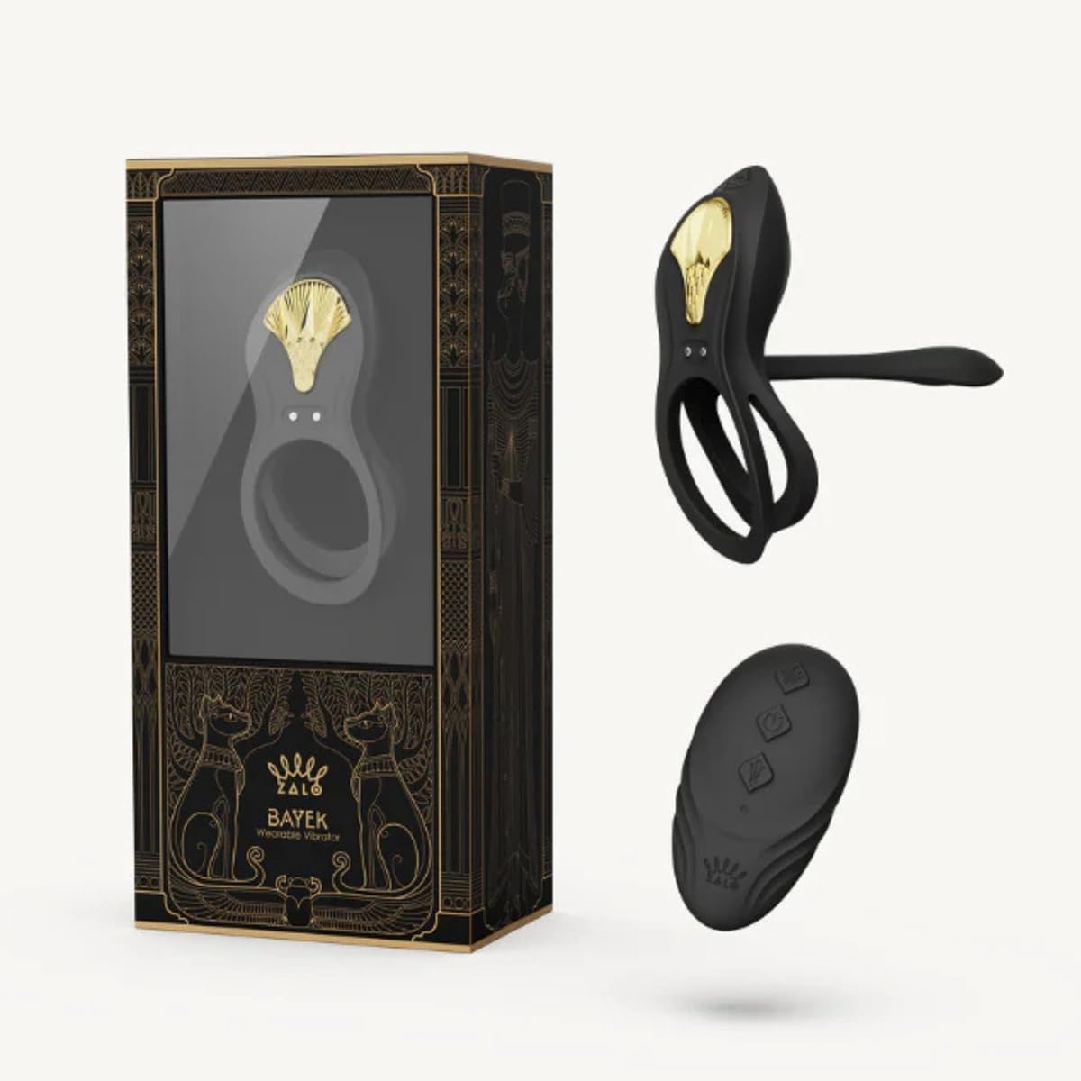 ZALO bayekザロ コックリング ペニスリング 男性用 カップル向け 静音 シリコン製 人気 あだるとグッズ 男性 勃起ホールド 電動 アプリ操作 マンネリ解消 睾丸 責め バイブ ちんこバイブ (black)