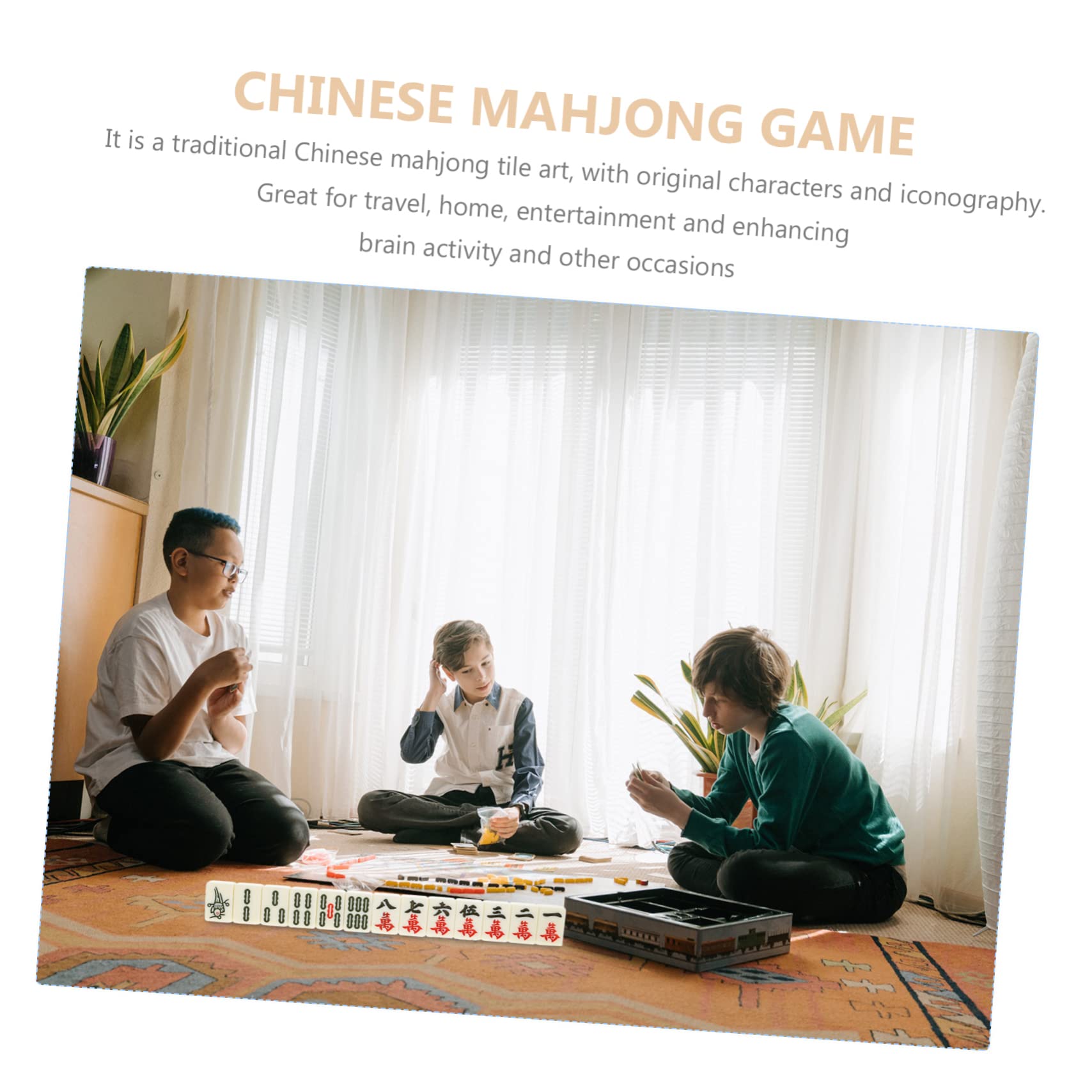 BESTonZON Tragbares Mahjong Set Klein Leichtgewicht Für Unterwegs Und Zuhause Robustes Material Kompaktes Reisespiel Für Familie Party Und Camping Praktisch Und Langlebig Mahjong Spielzeug