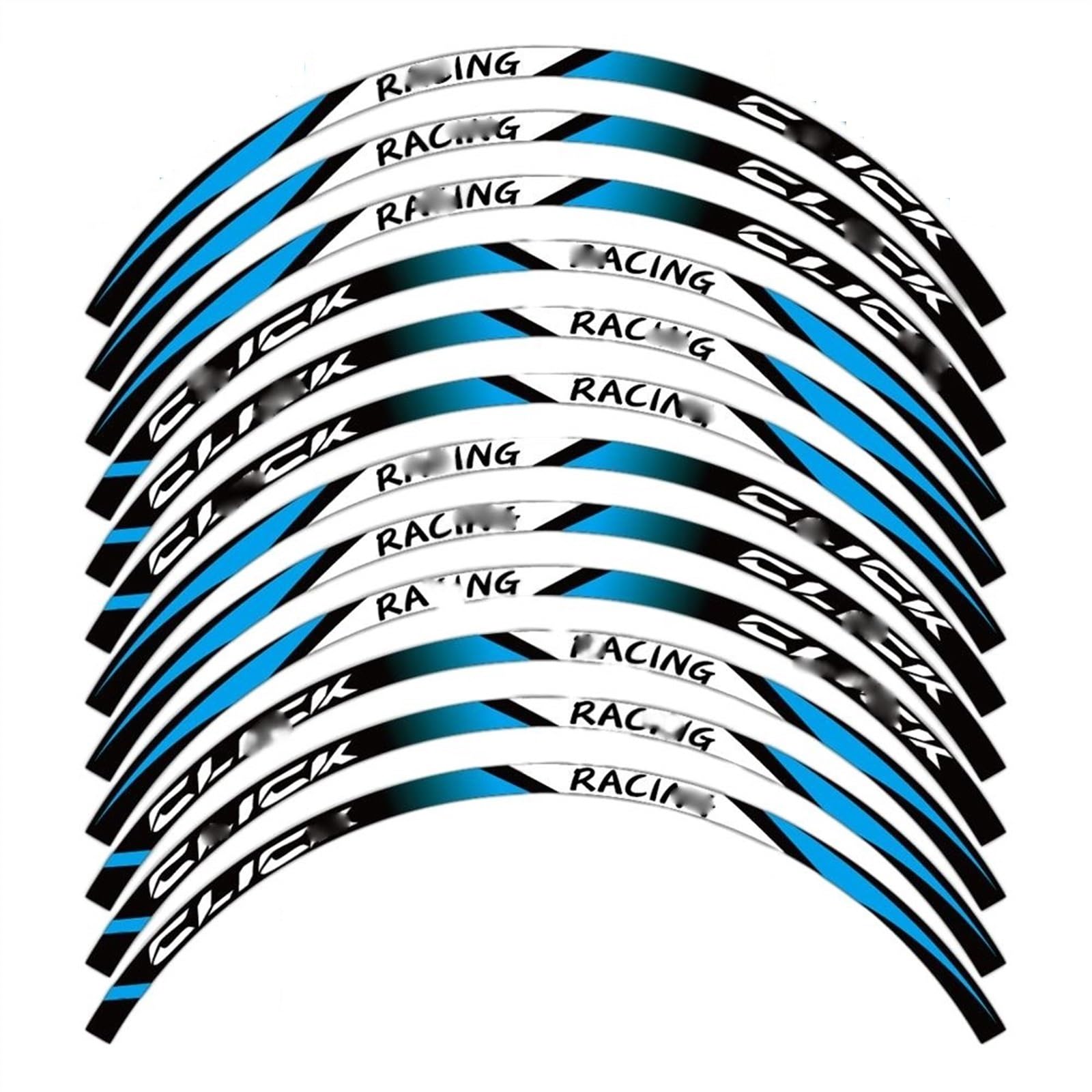 Applique Reflective Motorcycle Wheel Sticker Inside of Hub Decals Rim Stripe Tape for Click for 160 125i 125 150 150i(A3)