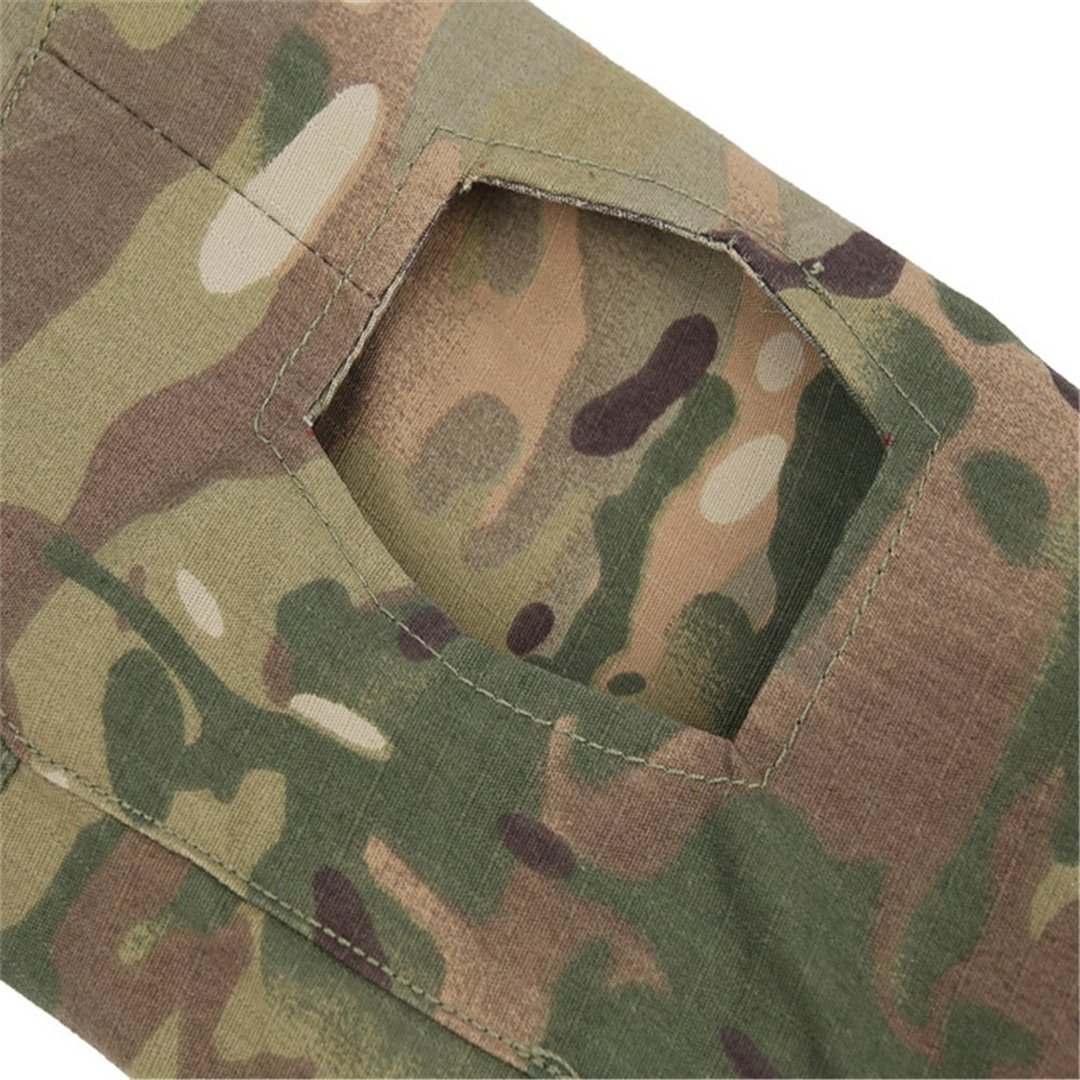 Chemise de Combat Militaire Homme Airsoft Shirt Tenue Camouflage Uniforme Tactique Séchage Rapide à Manches & Pantalon Costume Tenues de Combat Pantalon Paintball