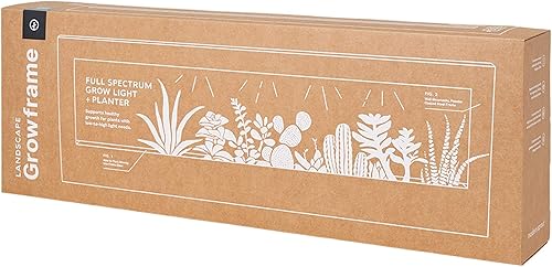 Miniatura 9 de Modern Sprout Smart Landscape Growframe - Maceta montada en la pared con luz LED de crecimiento, color negro