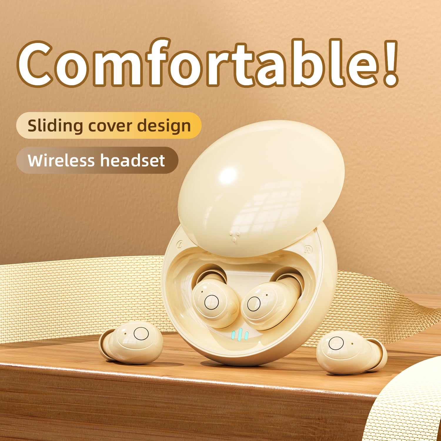 Mini auriculares invisibles para dormir de lado, auriculares inalámbricos con cancelación de ruido Bluetooth 5.4 con batería de larga duración, diseño apto para dormir, comodidad durante toda la noche