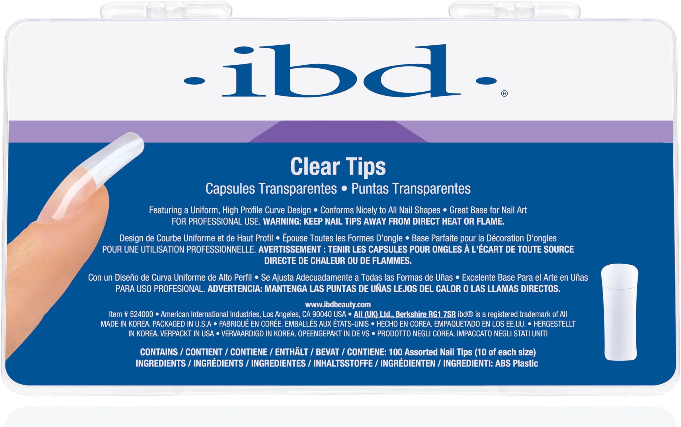 Clear Nail Tips - 100ct