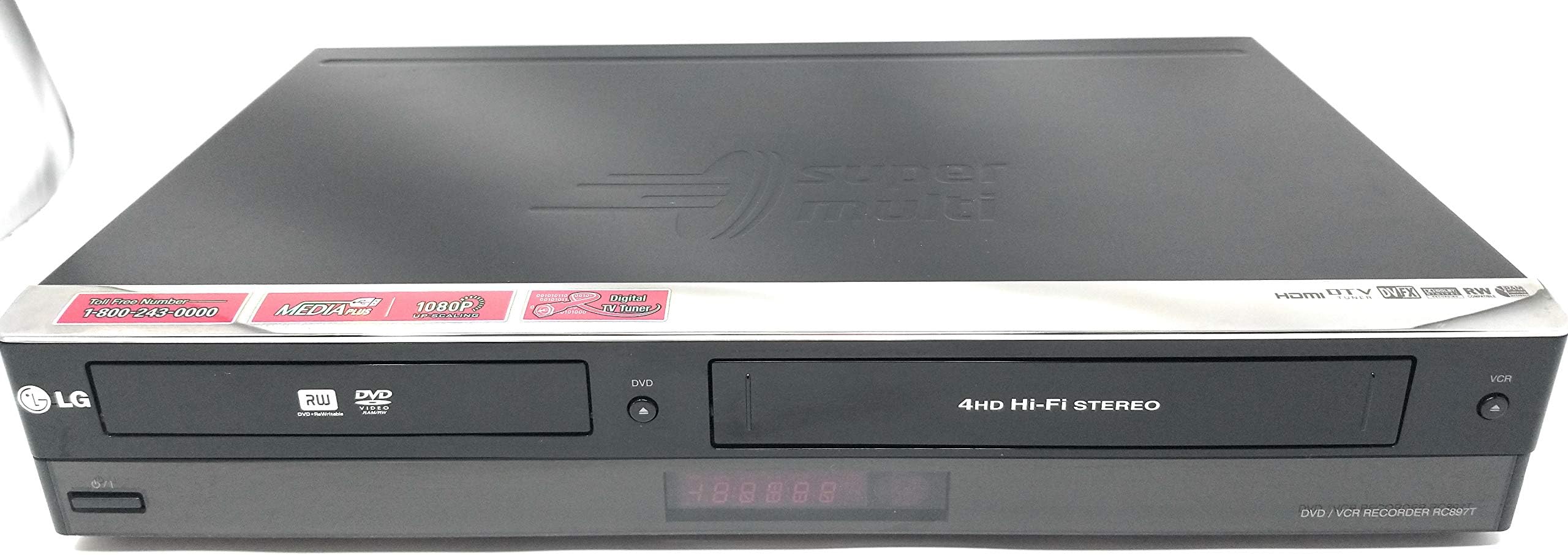 LG RC897T Multi-Format DVD Recorder and VCR Combo with Digital Tuner (2009 Model)