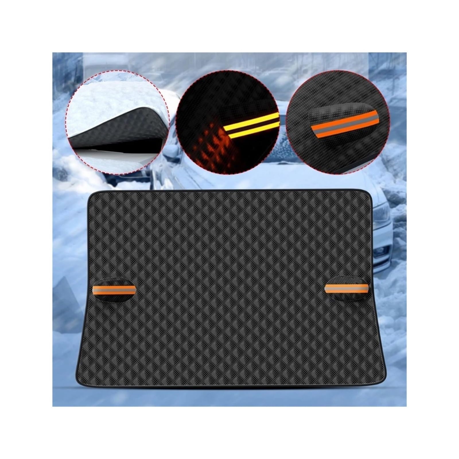 Protector de Parabrisas Cubierta de Nieve para Coche, Cubierta para Parabrisas, Impermeable, para Invierno y Exteriores, Parasol para, antihielo(12 Magnets)