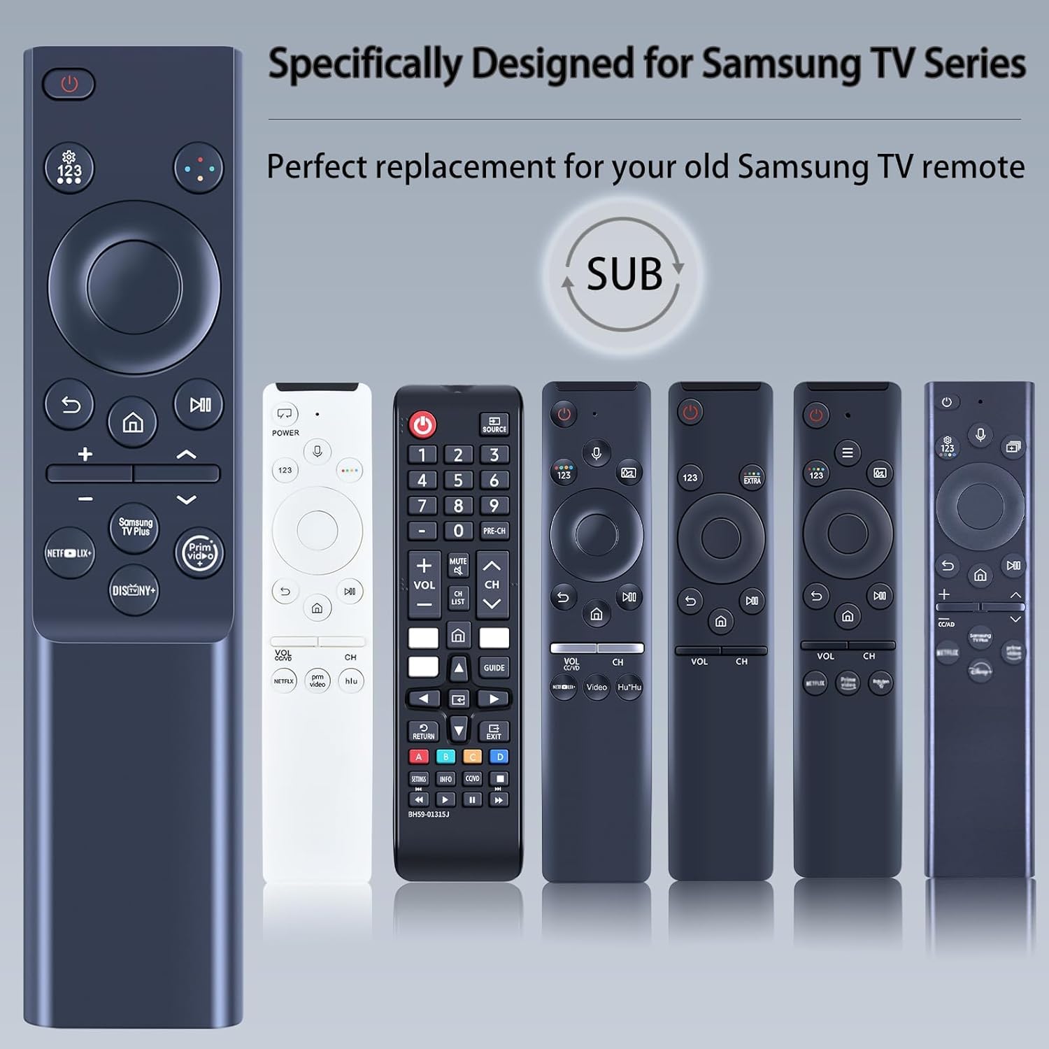 ZWP BN59-01388A BN59-01388H TM2240A Replacement Remote for Samsung Crystal 4K UHD CU7000 DU7200 Series Smart TVs, Compatible with All Samsung Crystal UHD, Frame, QLED, OLED, Neo QLED Smart TVs | 4K 2026 - view 2