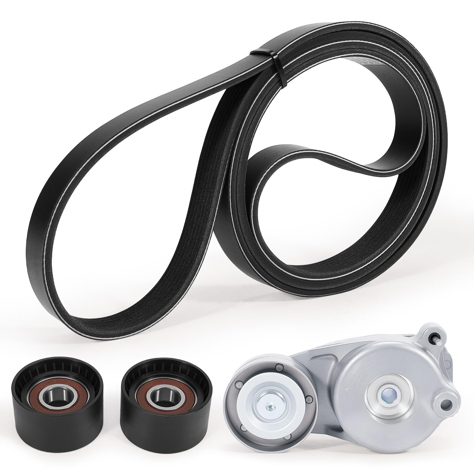 Belt Tensioner Kit, Fit for 2018-2022 Mercedes-Benz Sprinter 3500XD, 2010-2021 Sprinter 2500 3500, R350/GL350/R320/ML320/ML350/GL320/E320-Replace Engine Drive Idler Pulleys&Serpentine Belt Kit