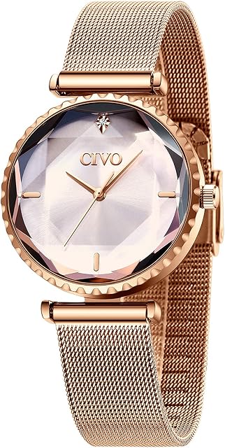 CIVO Ladies Watches Waterproof Minimalist Women Watches Slim Ultra Leather Band Women Watches Elegant Classic Casual Analogue Wrist Watches for Ladies