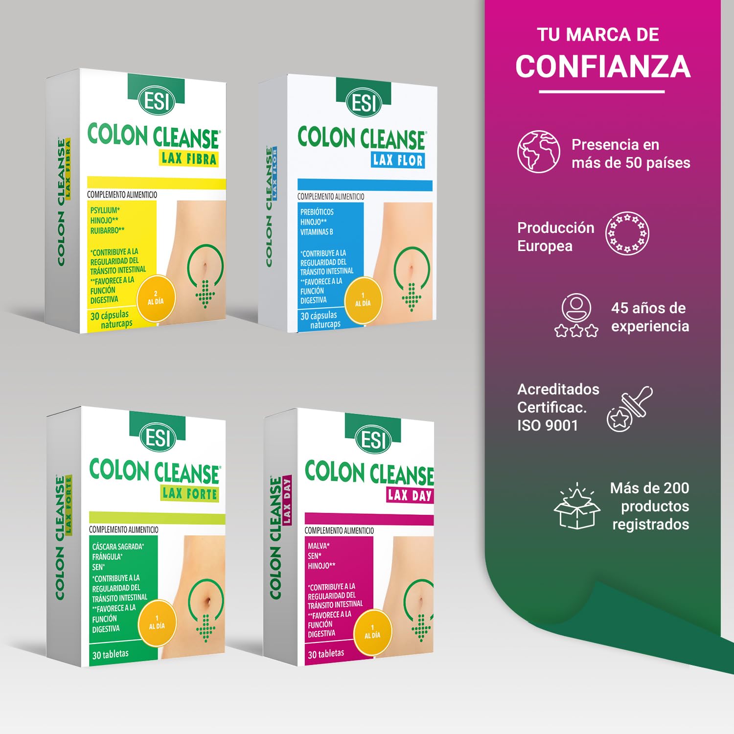 Colon Cleanse Lax Day de ESI | Complemento alimenticio en tabletas para el tránsito intestinal | Con aloe vera, sen, cáscara sagrada y malva