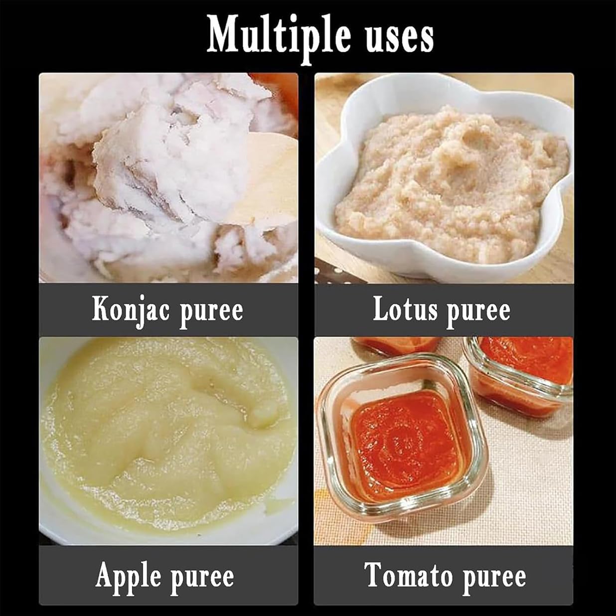 Electric Potato Masher, 750W Stainless Steel Potato Ricer Grinding Wheel, Smooth Delicate and Good Tasting, 20-30KG/H Output and Time-Saving, for Garlic, Tomatoes