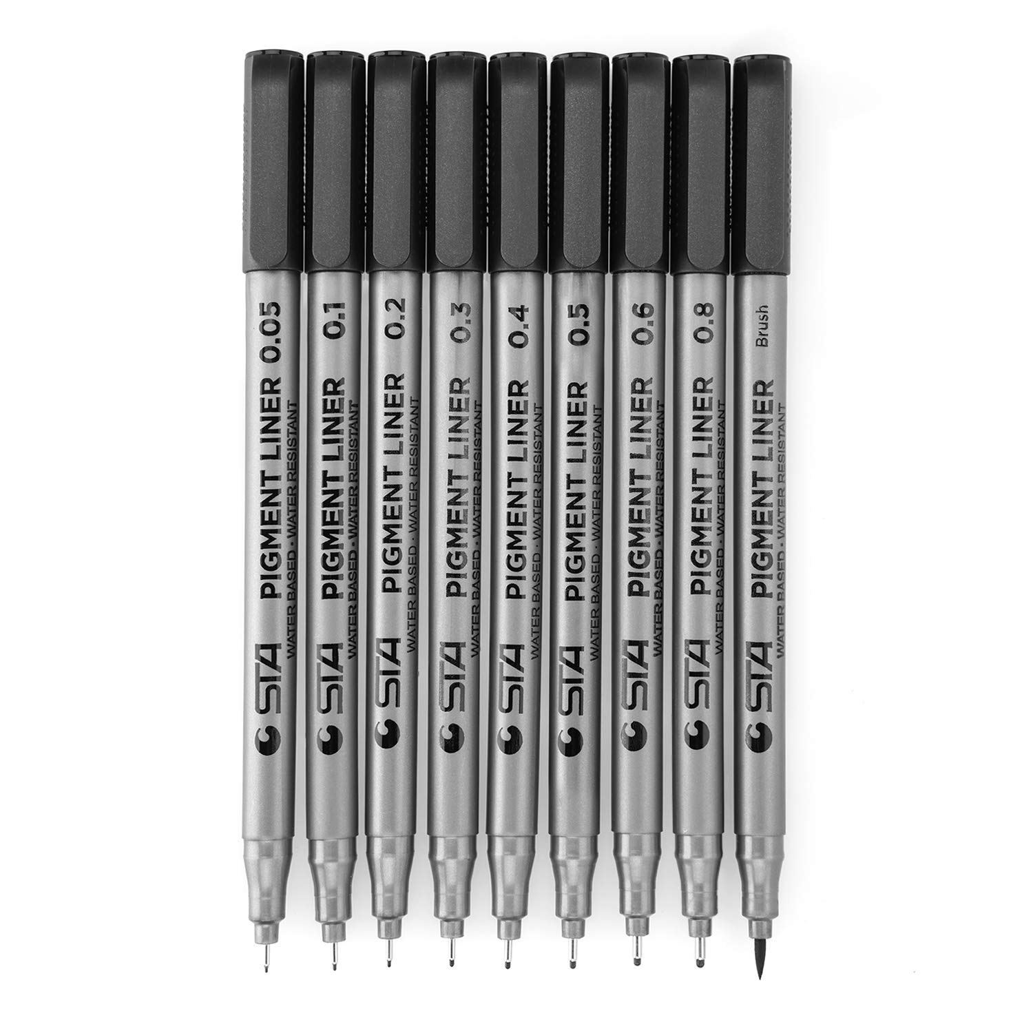 MUJINHUA Black MicroPen Fineliner Pens, Precision Multiliner Pens Micro Fine Point Drawing Pens