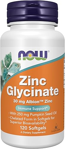 NOW Suplementos glicinato de zinc con 250 mg de aceite de semillas de calabaza apoya la salud de la próstata 120 cápsulas blandas el embalaje puede NOW Suplementos glicinato de zinc con 250 mg de aceite de semillas de calabaza apoya la salud de la próstata 120 cápsulas blandas el embalaje puede
