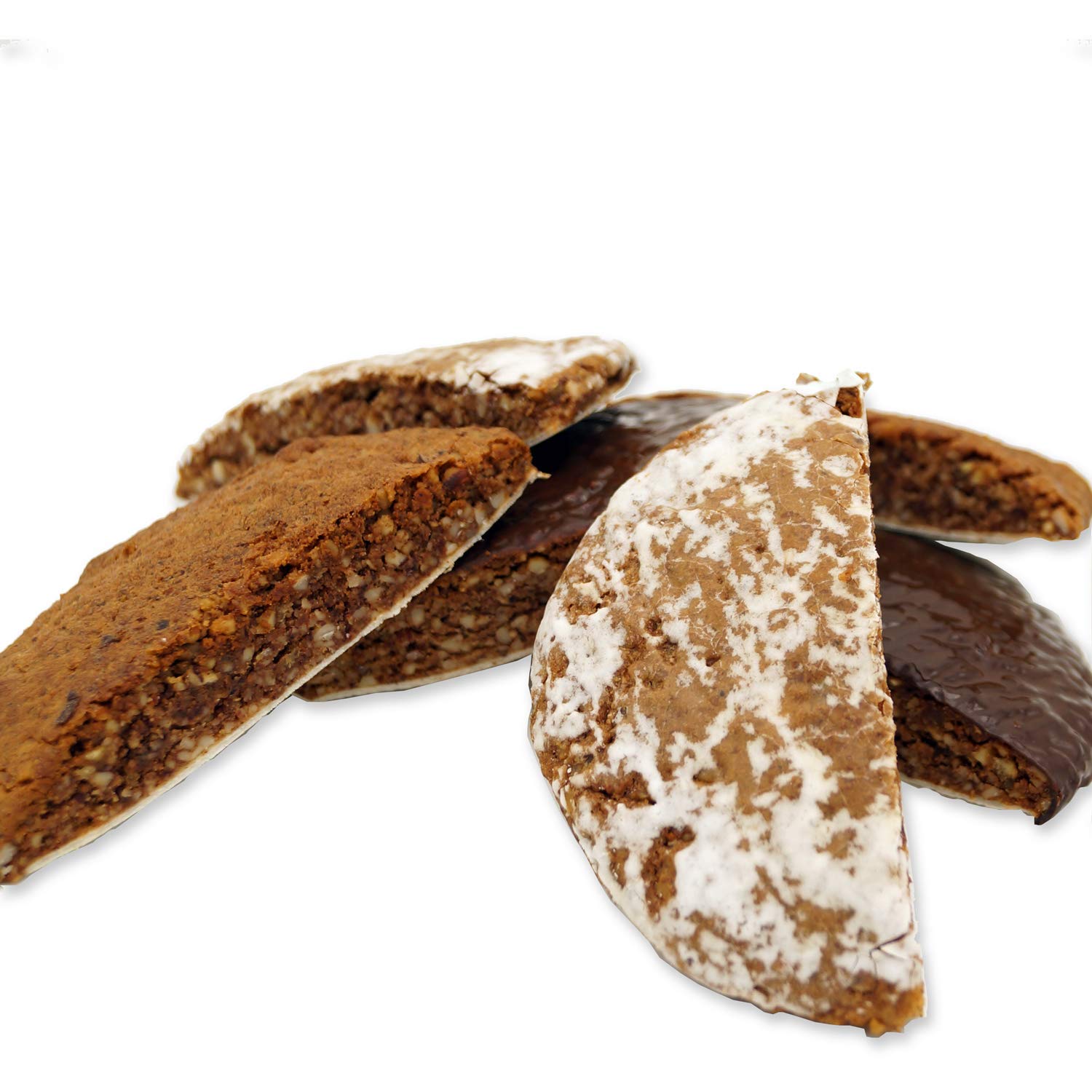 Lebkuchen - glutenfrei - original Nürnberger Elisen-Lebkuchen - Gemischt - ohne Mehl - handgefertigte Qualität - prämierte Meisterhändler-Manufaktur (Lebkuchen "Gemischt", 350 Gramm)
