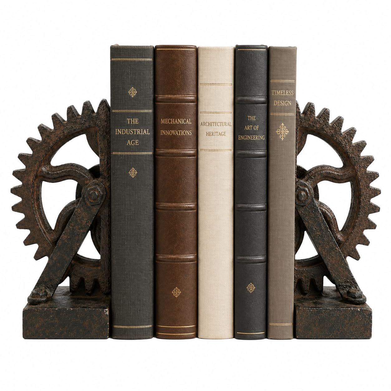 Serre-livres engrenages solides Comfy Hour pour maintenir gros livres