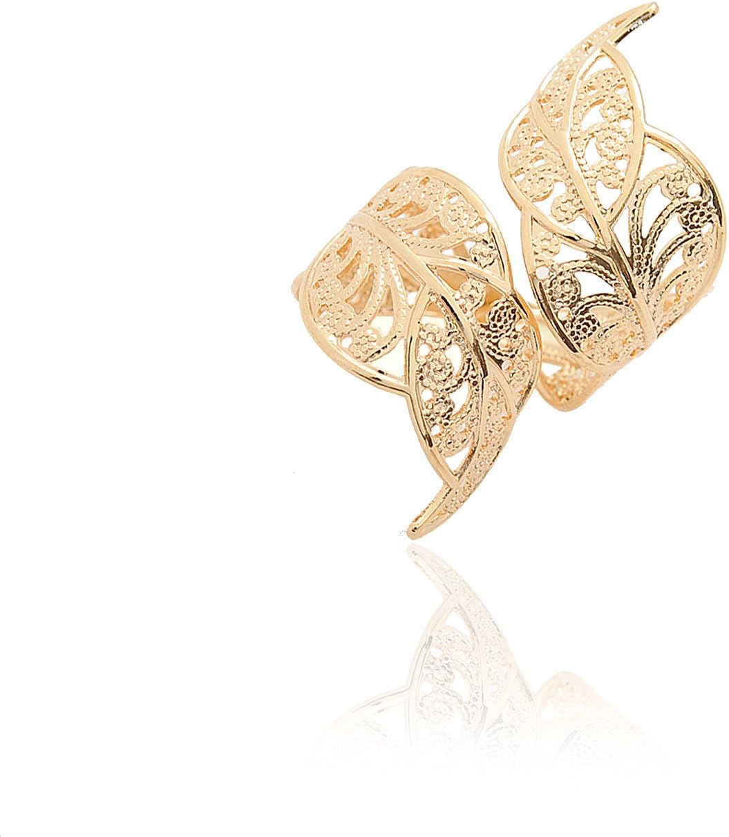 Floral Leaf Statement Ring
