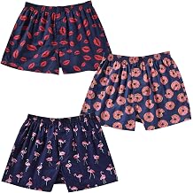 Mens Boxer Shorts for Men 100 Cotton Funny Sleep Short Pajama